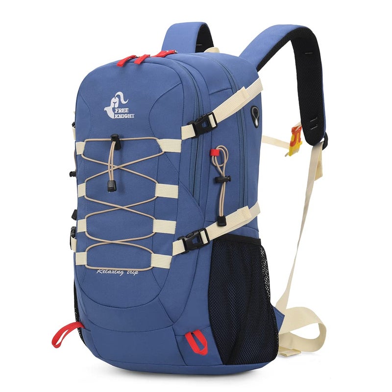 Bseash 40L Waterproof Hiking Backpack with Rain Cover  Outdoor Sport Travel Bag Daypack for Camping Climbing Skiing Cycling (Blue) - Image 1